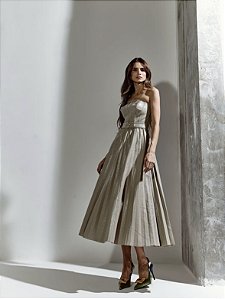 Vestido Midi Couro TQC