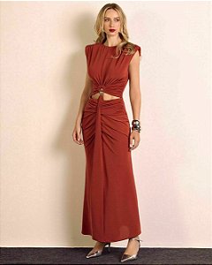 Vestido Jersey Drapeados Recortes