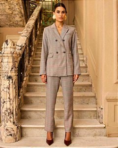 Conjunto Blazer e Calça Xadrez