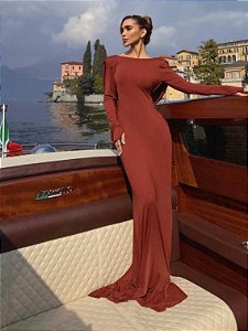 Vestido Jersey Midi Transpassado