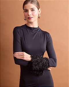 Blusa Malha Manga Pelinhos