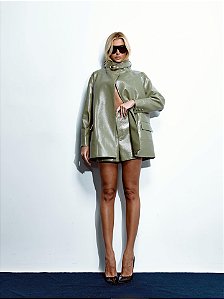 Short Couro Verde PU
