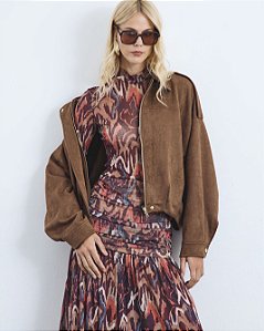 Jaqueta Suede Bomber