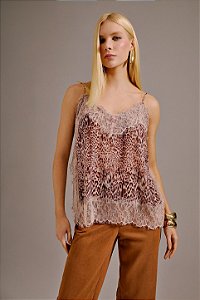 Regata Chiffon e Renda Onça