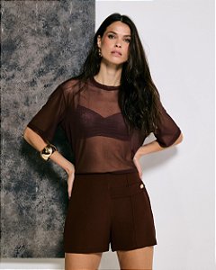 T-shirt Flô Marrom
