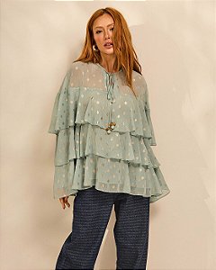 Bata Chiffon Babados Solenne