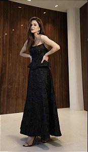 Conjunto Jacquard Corset TQC e Saia Godê