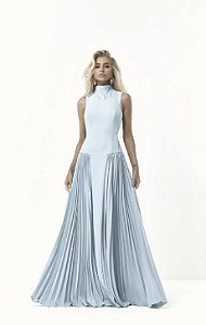 Vestido Longo Fluído Frente