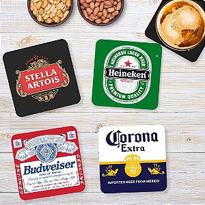 Porta Copos Acrílico Beer Kit com 4
