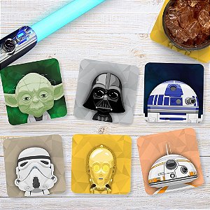 Porta Copos Acrílico Star Wars Kit com 6