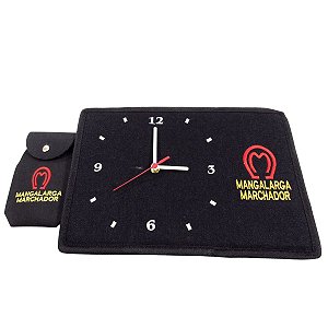 Kit Relógio De Parede Mangalarga Bordado + Capinha Celular