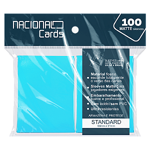 Sleeve Matte Standard Azul Nacional Cards - Magic Pokémon