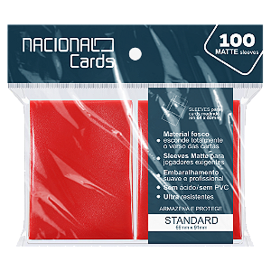 Sleeve Matte Standard Vermelho Nacional Cards - Magic Pokémon