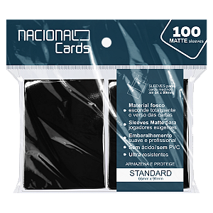 Sleeve Matte Standard Preto Nacional Cards - Magic Pokémon