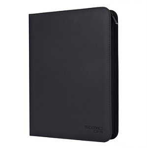 Pasta de Toploader 3x3 - Armazena 288 Cartas em Toploaders de 3'' x 4'', Folhas de 9 Bolsos Cor Preta (Nacional Cards)