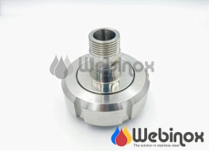 Adaptador Niple Porca SMS 1" x BSP/N MACHO 5/8" Inox 304