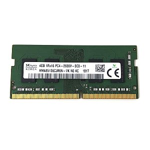 Memoria Notebook 4Gb Ddr4 2666 Sodimm HMA851S6JJR6N-VK