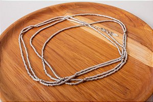 Corrente Canutilhos Ródio Branco