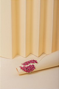 Anel Fenda Cristais Austríacos Rosa