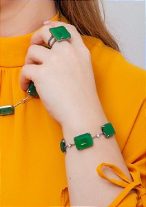 Pulseira Rd Negro Cristal Esmeralda