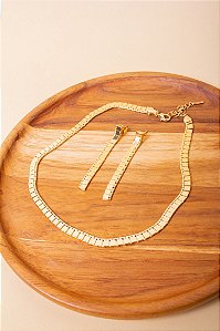 Brinco longo Ouro 18k