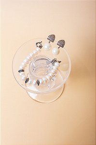 Pulseira Pérola e Hematita