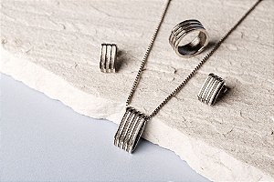 Brinco Linhas Prata Leve