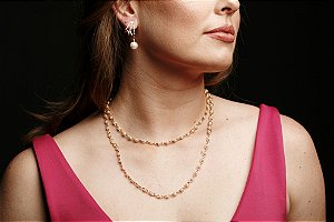 Colar Pérolas Duplo