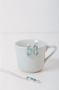 Brinco Cristal Azul Límpido