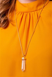 Corrente Amuleto Cristal Leitoso