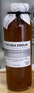 Caldo de Carne, garrafa de vidro de 300ml, marca Vecchia Emilia