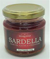 Sardella, pote de vidro de 130g,  Vecchia Emilia