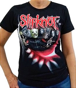 Camiseta Baby Look Slipknot Bone