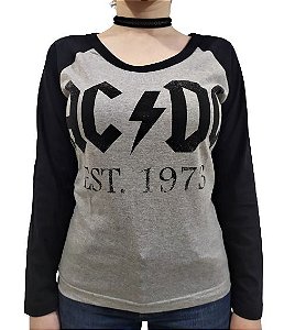Camiseta Baby Look  Ac/dc