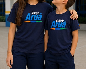 ARUÃ - CAMISETA MANGA CURTA AZUL MARINHO