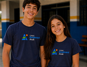 BOULEVARD - CAMISETA MANGA CURTA AZUL MARINHO