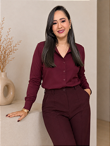 CAMISA FEMININA BLENDA MARSALA