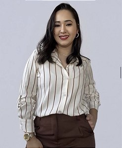 CAMISA FEMININA LISTRAS FINAS