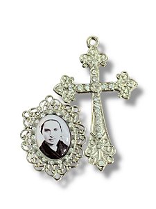 Bernadette Soubirous Kit cruz e entremeio para confecção de terços