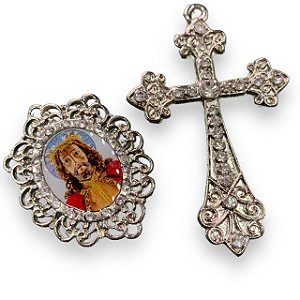 Bom Jesus da Lapa kit Cruz e entremeio para terço católico