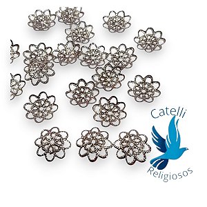 Tulipas de metal para confecção de bijouterias terços 14 mm