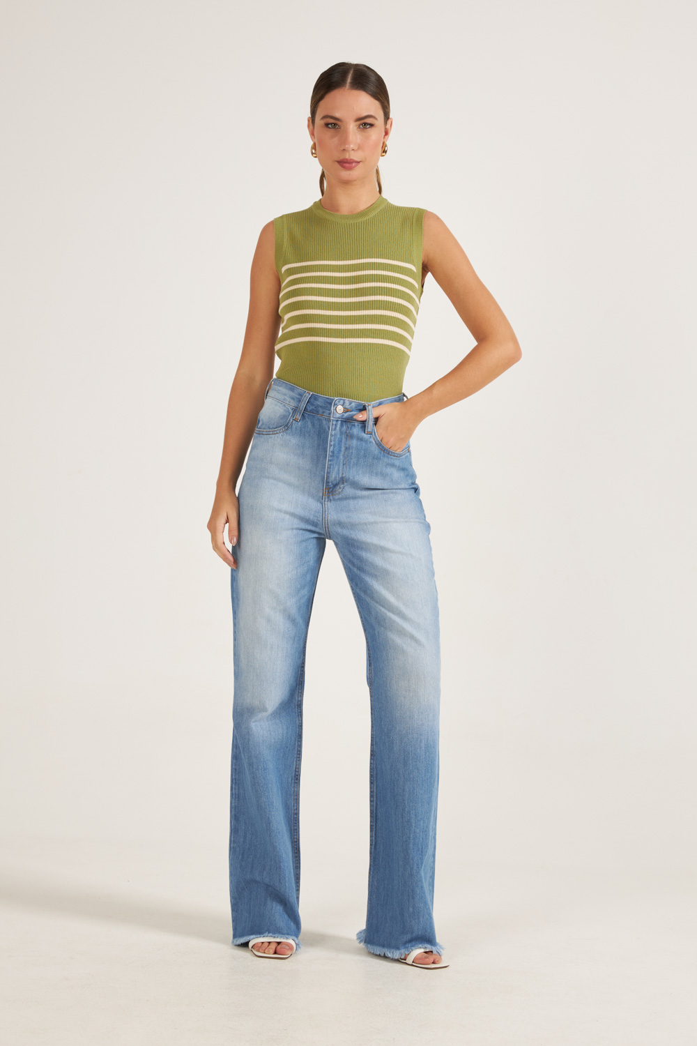 Calça Muriel mid denim