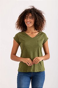 Camiseta Pochê verde