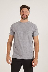 Camiseta basic cotton cinza mescla