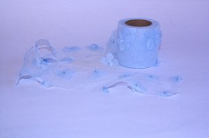 FITA TULE COM FLORES EM RELEVO 60MM 1 METRO