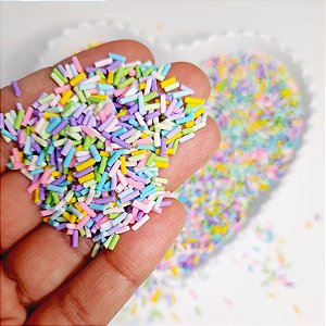 APLIQUE BISCUIT GRANULADO COLORIDO CANDY -