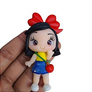 APLIQUE BISCUIT PRINCESA ESCOLAR BRANCA DE NEVE - 9,0CM