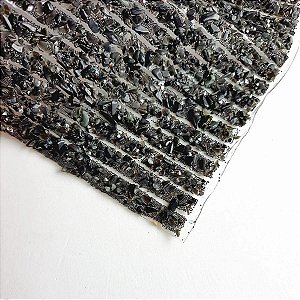 TIRA DE MICRO MANTA CASCALHO 1X40CM PRETO -