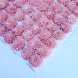 POMPOM PELINHO METADE ROSÊ SECO (2,5CM) - 2UNIDADES