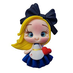 APLIQUE BISCUIT COLEÇÃO MIMOS PRINCESA ALICE (6,5CM) - 1UNIDADE